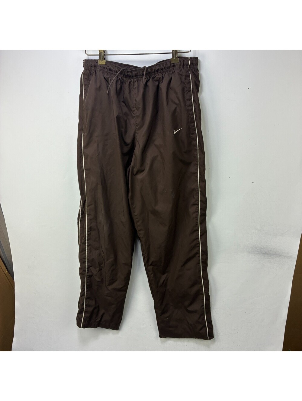 Vintage Nike Brown Mini Swoosh Track Pants Large